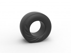 Dragster rear tire during start Scale 1 to 25 3D-printmodel