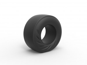 Dragster rear tire during start Scale 1 to 25 Modelo de Impressão 3D