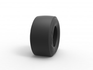 Dragster rear tire during start Scale 1 to 25 Modelo de Impressão 3D