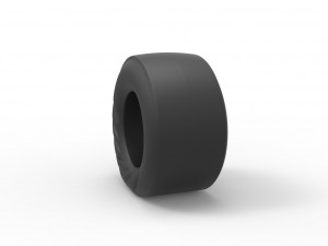 Dragster rear tire during start Scale 1 to 25 Modelo de Impressão 3D