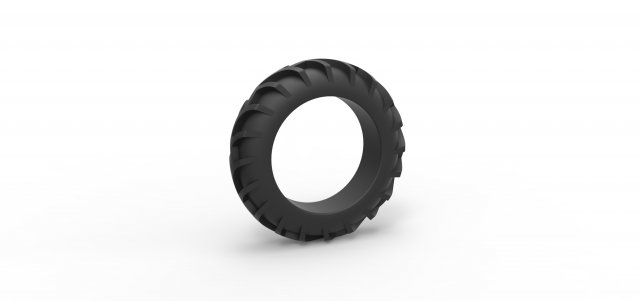 Tractor tire 19 Scale 1 to 25 3D 프린트 모델 .c4d .max .obj .3ds .fbx .stl .blend 