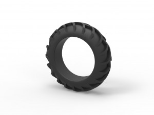 Tractor tire 19 Scale 1 to 25 3D 프린트 모델