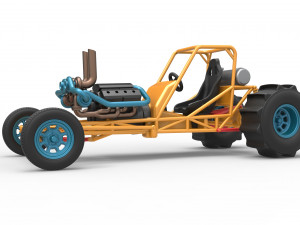 Dirt Dragster Scale 1 to 25 Model Cetak 3D