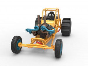 Dirt Dragster Scale 1 to 25 Model Cetak 3D
