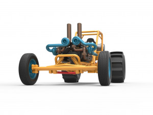Dirt Dragster Scale 1 to 25 Model Cetak 3D