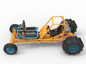 Dirt Dragster Scale 1 to 25 Model Cetak 3D