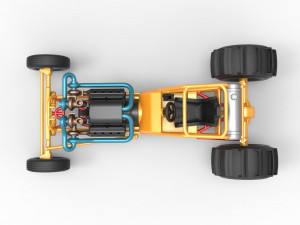 Dirt Dragster Scale 1 to 25 Model Cetak 3D