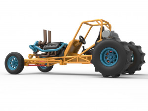 Dirt Dragster Scale 1 to 25 Model Cetak 3D