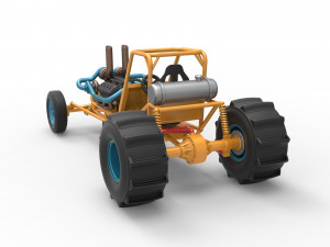 Dirt Dragster Scale 1 to 25 Model Cetak 3D