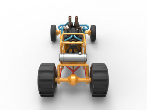 Dirt Dragster Scale 1 to 25 Model Cetak 3D