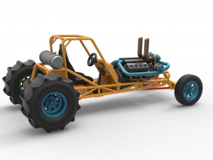 Dirt Dragster Scale 1 to 25 Model Cetak 3D