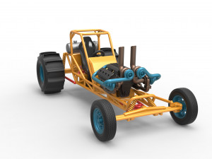 Dirt Dragster Scale 1 to 25 Model Cetak 3D