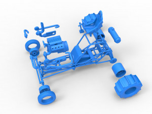Dirt Dragster Scale 1 to 25 Model Cetak 3D