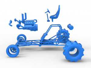 Dirt Dragster Scale 1 to 25 Model Cetak 3D