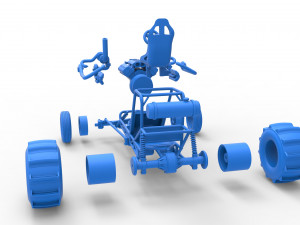 Dirt Dragster Scale 1 to 25 Model Cetak 3D