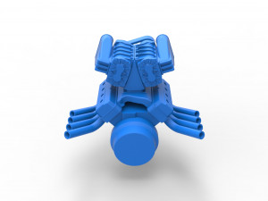 Engine V8 with double supercharger Version 7 Scale 1 to 25 Modèles 3D en vedette