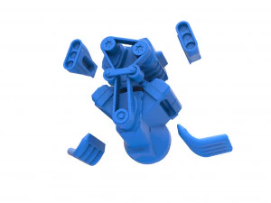 Engine V8 with double supercharger Version 7 Scale 1 to 25 3D Print Model