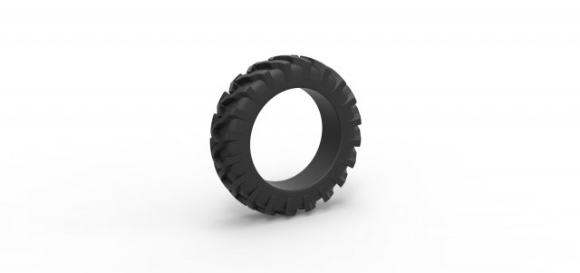 Tractor tire 21 Scale 1 to 25 3D प्रिंट मॉडल .c4d .max .obj .3ds .fbx .stl .blend 