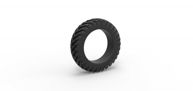 Tractor tire 22 Scale 1 to 25 3D Принт Модель .c4d .max .obj .3ds .fbx .stl .blend 