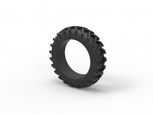 Tractor tire 23 Scale 1 to 25 3D 打印模型