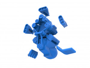 Engine V8 with triple supercharger Version 4 Scale 1 to 25 3D Print Model