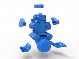 Engine V8 with triple supercharger Version 4 Scale 1 to 25 3D Print Model