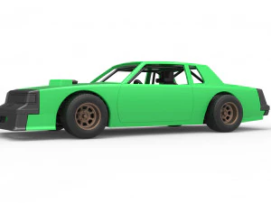 Carro de corrida vintage, modelo antigo, escala 1 a 25 Modelo de Impressão 3D