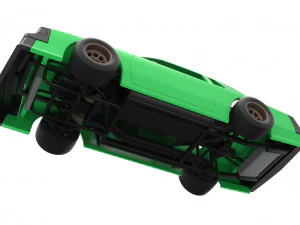 Carro de corrida vintage, modelo antigo, escala 1 a 25 Modelo de Impressão 3D