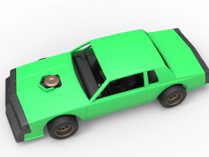 Carro de corrida vintage, modelo antigo, escala 1 a 25 Modelo de Impressão 3D