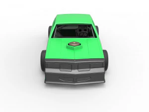 Carro de corrida vintage, modelo antigo, escala 1 a 25 Modelo de Impressão 3D