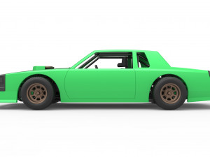 Vintage dirt late model race car Scale 1 to 25 Modèles 3D en vedette