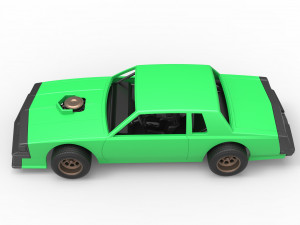 Vintage dirt late model race car Scale 1 to 25 Modèles 3D en vedette