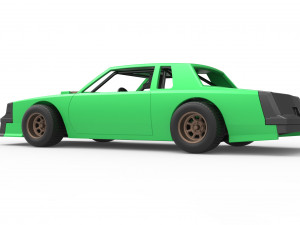 Vintage dirt late model race car Scale 1 to 25 Modèles 3D en vedette