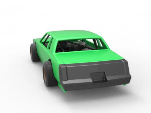 Carro de corrida vintage, modelo antigo, escala 1 a 25 Modelo de Impressão 3D