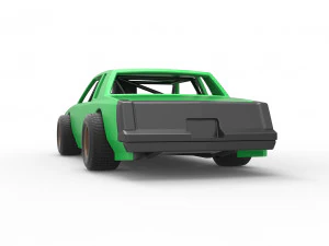 Carro de corrida vintage, modelo antigo, escala 1 a 25 Modelo de Impressão 3D