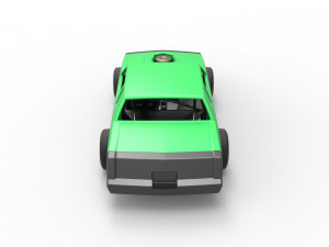 Vintage dirt late model race car Scale 1 to 25 Modèles 3D en vedette