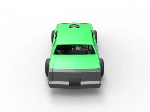 Carro de corrida vintage, modelo antigo, escala 1 a 25 Modelo de Impressão 3D