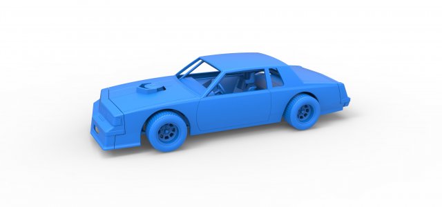Diecast Vintage dirt late model race car Scale 1 to 25 Modelo de