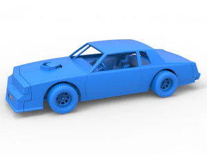 Carro de corrida vintage, modelo antigo, escala 1 a 25 Modelo de Impressão 3D