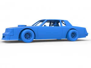 Carro de corrida vintage, modelo antigo, escala 1 a 25 Modelo de Impressão 3D
