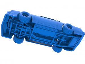 Carro de corrida vintage, modelo antigo, escala 1 a 25 Modelo de Impressão 3D
