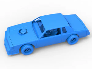 Carro de corrida vintage, modelo antigo, escala 1 a 25 Modelo de Impressão 3D