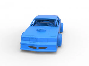 Carro de corrida vintage, modelo antigo, escala 1 a 25 Modelo de Impressão 3D