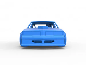 Carro de corrida vintage, modelo antigo, escala 1 a 25 Modelo de Impressão 3D