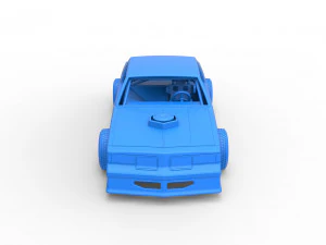 Carro de corrida vintage, modelo antigo, escala 1 a 25 Modelo de Impressão 3D
