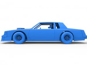 Carro de corrida vintage, modelo antigo, escala 1 a 25 Modelo de Impressão 3D