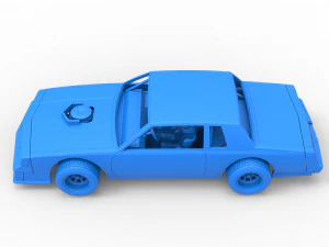 Carro de corrida vintage, modelo antigo, escala 1 a 25 Modelo de Impressão 3D