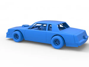 Carro de corrida vintage, modelo antigo, escala 1 a 25 Modelo de Impressão 3D