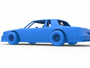 Vintage dirt late model race car Scale 1 to 25 Modèles 3D en vedette