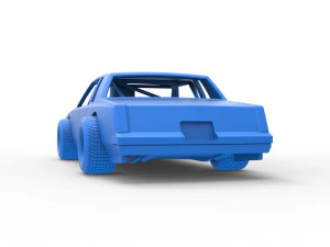Carro de corrida vintage, modelo antigo, escala 1 a 25 Modelo de Impressão 3D